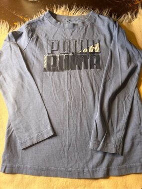 Puma Light Blue Graphic Long Sleeve Tee
